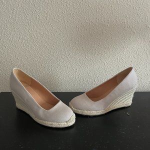 J Crew Canvas espadrille wedges 6.5